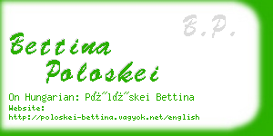 bettina poloskei business card